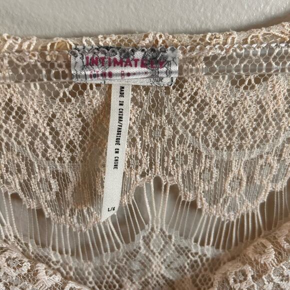 Free People Intimately Cream Lace Dress – Size L (8) - Picture 9 of 9